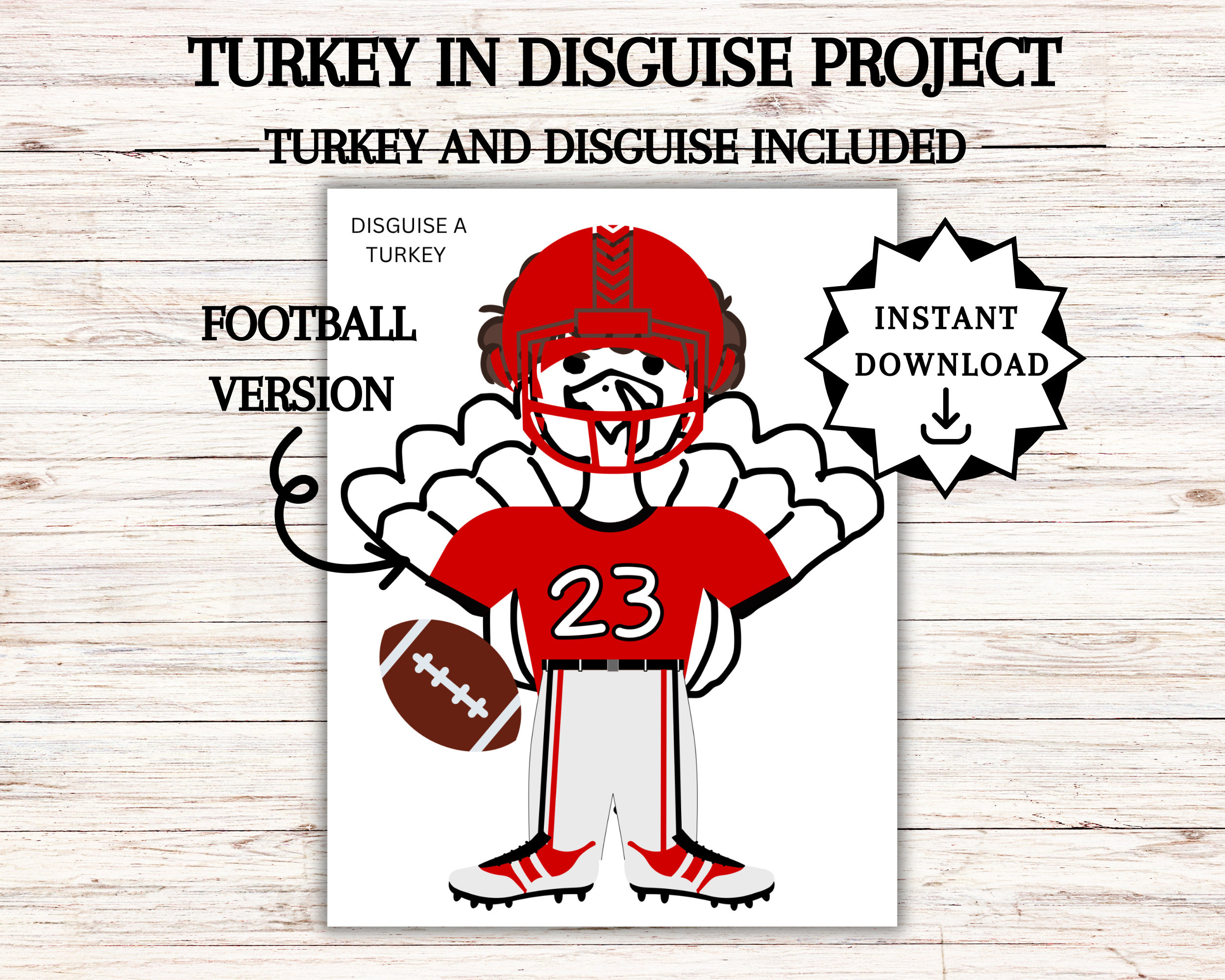 Disguise A Turkey, Turkey In Disguise Printable, Thanksgiving intended for Disguise Tom Turkey As a Football Player Template