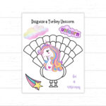 Disguise A Turkey Unicorn Craft, Printable Thanksgiving Activity For Disguise A Turkey As A Unicorn Template