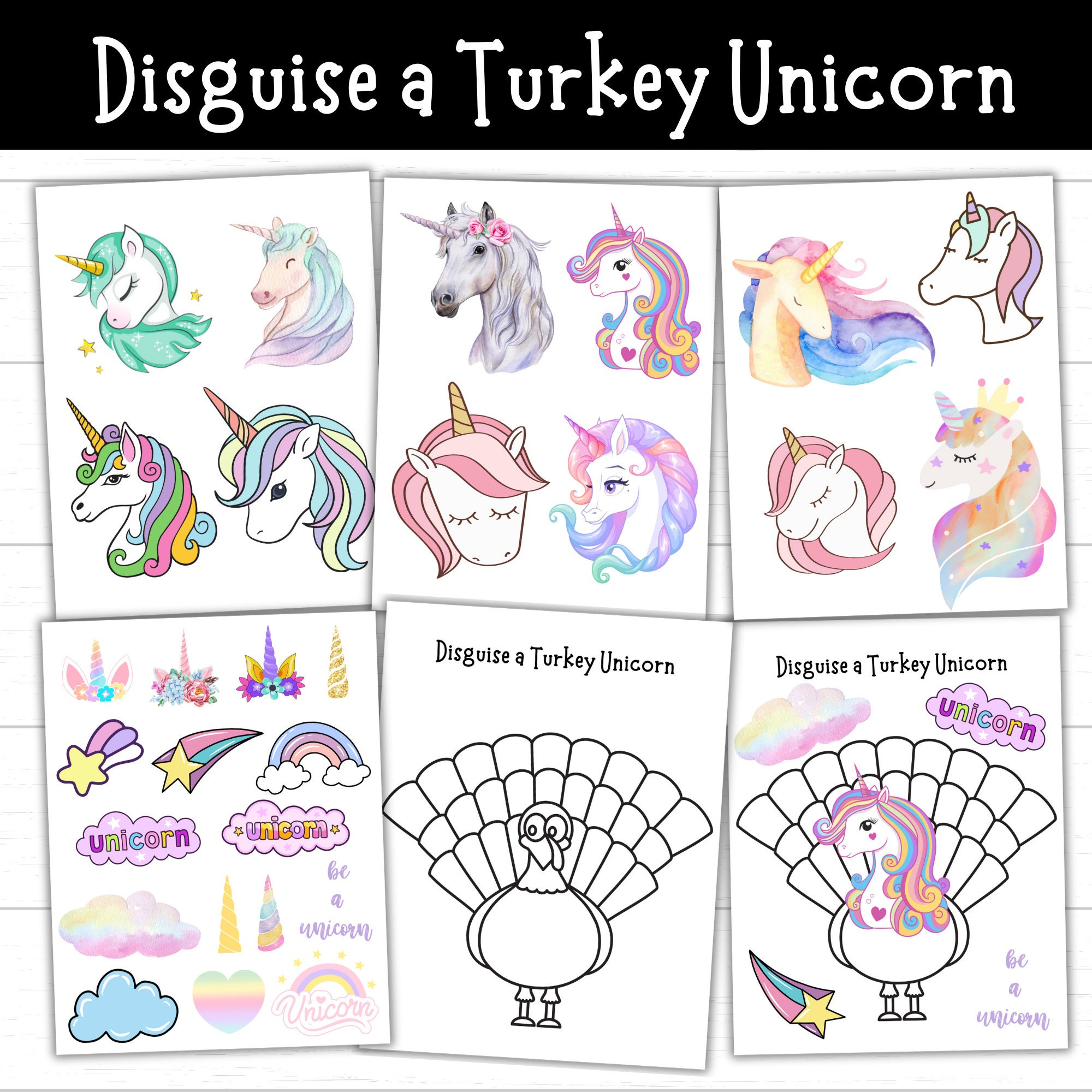 Disguise A Turkey Unicorn Craft, Printable Thanksgiving Activity regarding Turkey In Disguise Unicorn Template