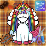 Disguise A Turkey  Unicorn Disguise Resizable!   Etsy In Turkey Disguise Unicorn Template