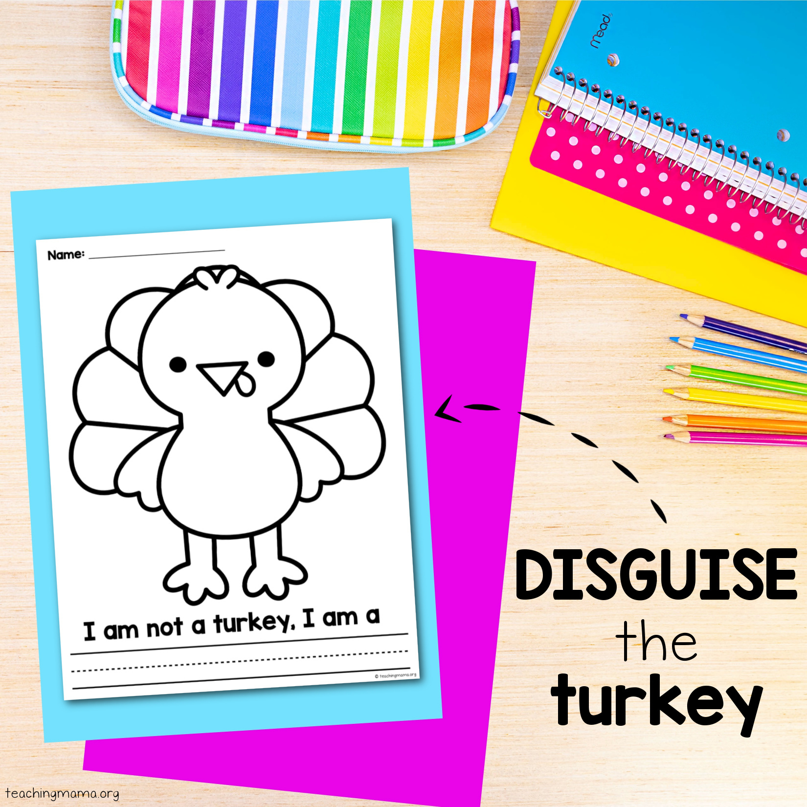 Disguise The Turkey - Coloring Pages - Teaching Mama regarding Disguise A Turkey Project Template Lion