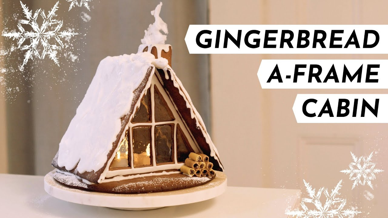 Diy A-Frame Cabin Gingerbread House (And It Tasted Good) throughout A Frame Gingerbread House Template