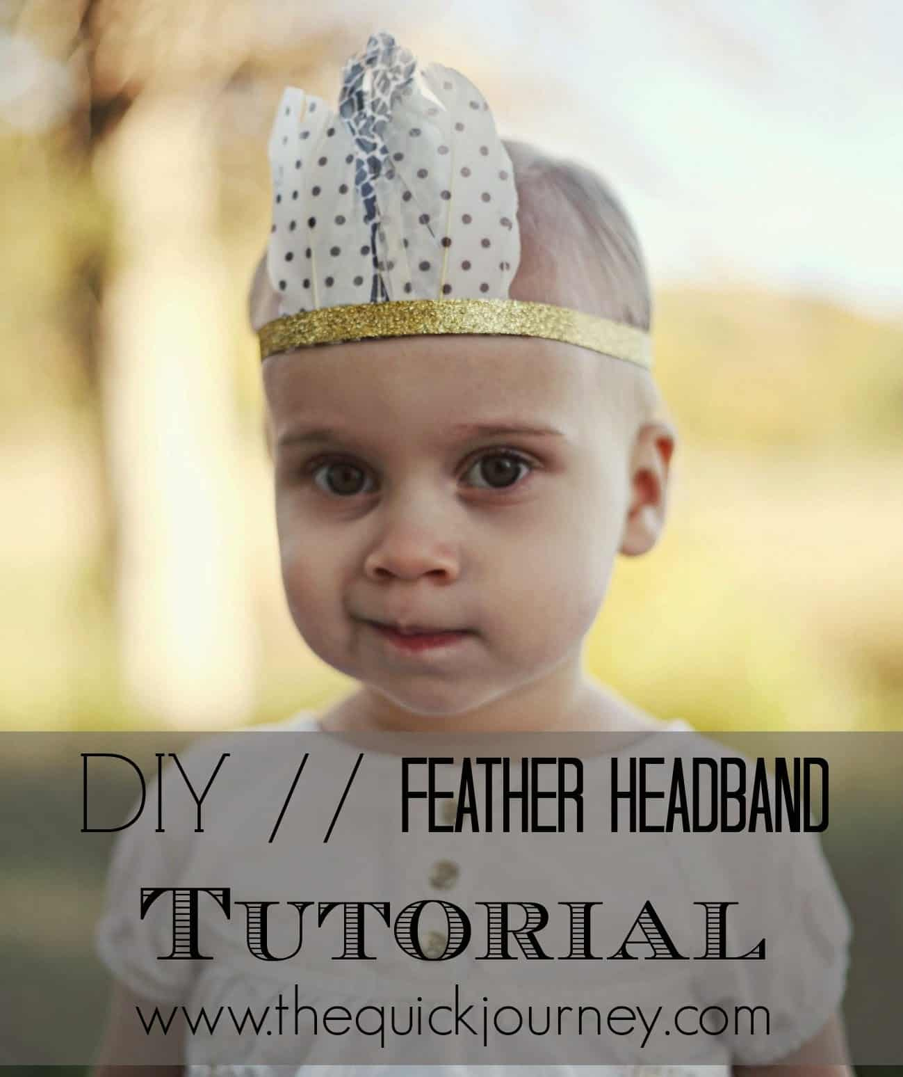 Diy // Feather Headband - The Quick Journey regarding Feather Headband Template 3-8 Inches
