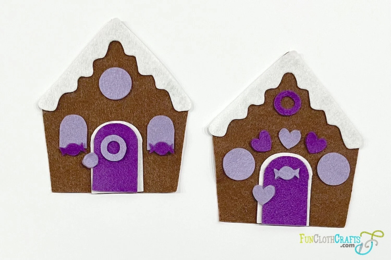 Diy Felt Gingerbread House [Free Pattern] | Fun Cloth Crafts pertaining to Felt Gingerbread House Template