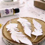 Diy French Script Paper Feathers Project + Free Printable Intended For Small Feather Template