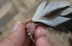 Diy Long Feather Earrings! intended for Folded Feather Earring Template