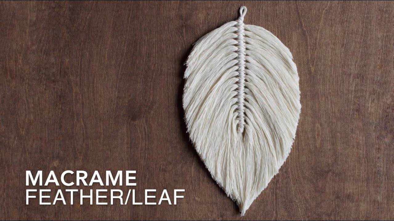 Diy Macrame Tutorial: How To Make A Large Macrame Feather/Leaf throughout Macrame Feather Shape Template