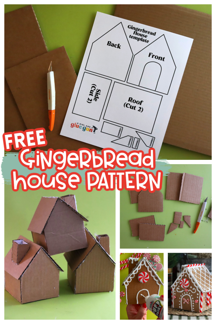 Diy Playdoh Gingerbread House Kits - A Girl And A Glue Gun within Clay Gingerbread House Template