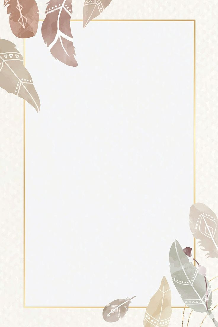 Download Premium Vector Of Watercolor Feather Frame Vector pertaining to Feather Frame Template