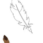 Eagle Feather Coloring Page In Pdf   Download | Template Intended For Eagle Feather Template