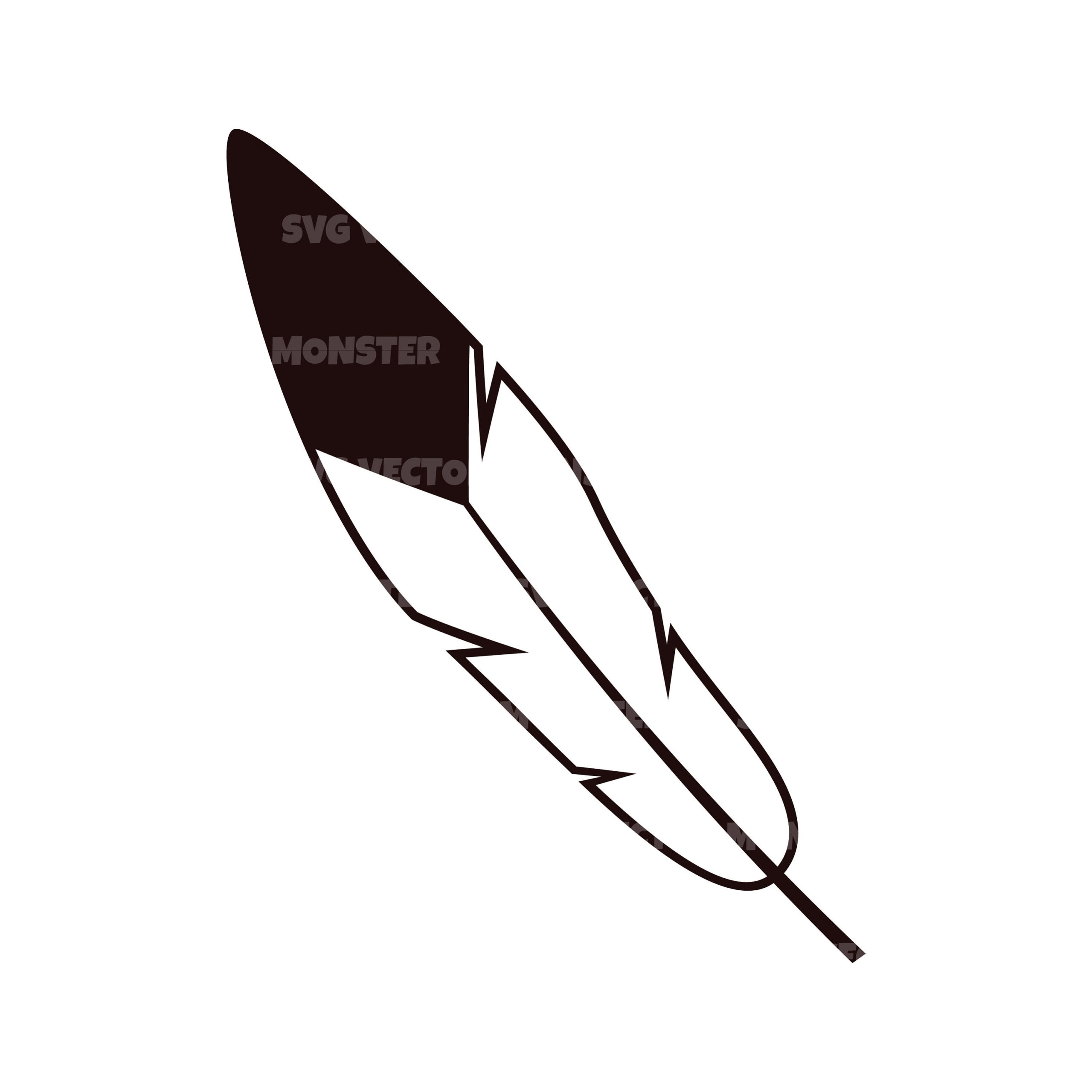 Eagle Feather Svg. Vector Cut File For Cricut, Silhouette, Pdf Png inside Eagle Feather Template Printable