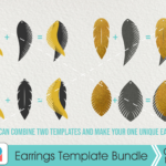 Earrings Template Svg, Feather Earrings Svg, Leather Earrings Svg In Free Leather Feather Earring Template