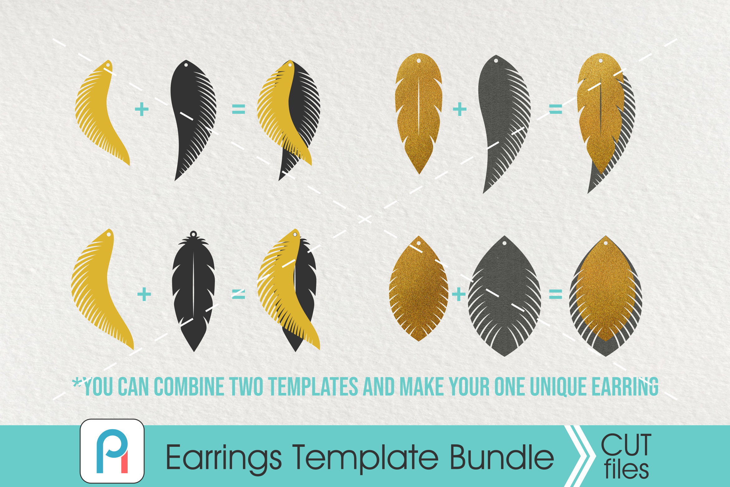 Earrings Template Svg, Feather Earrings Svg, Leather Earrings Svg in Free Leather Feather Earring Template