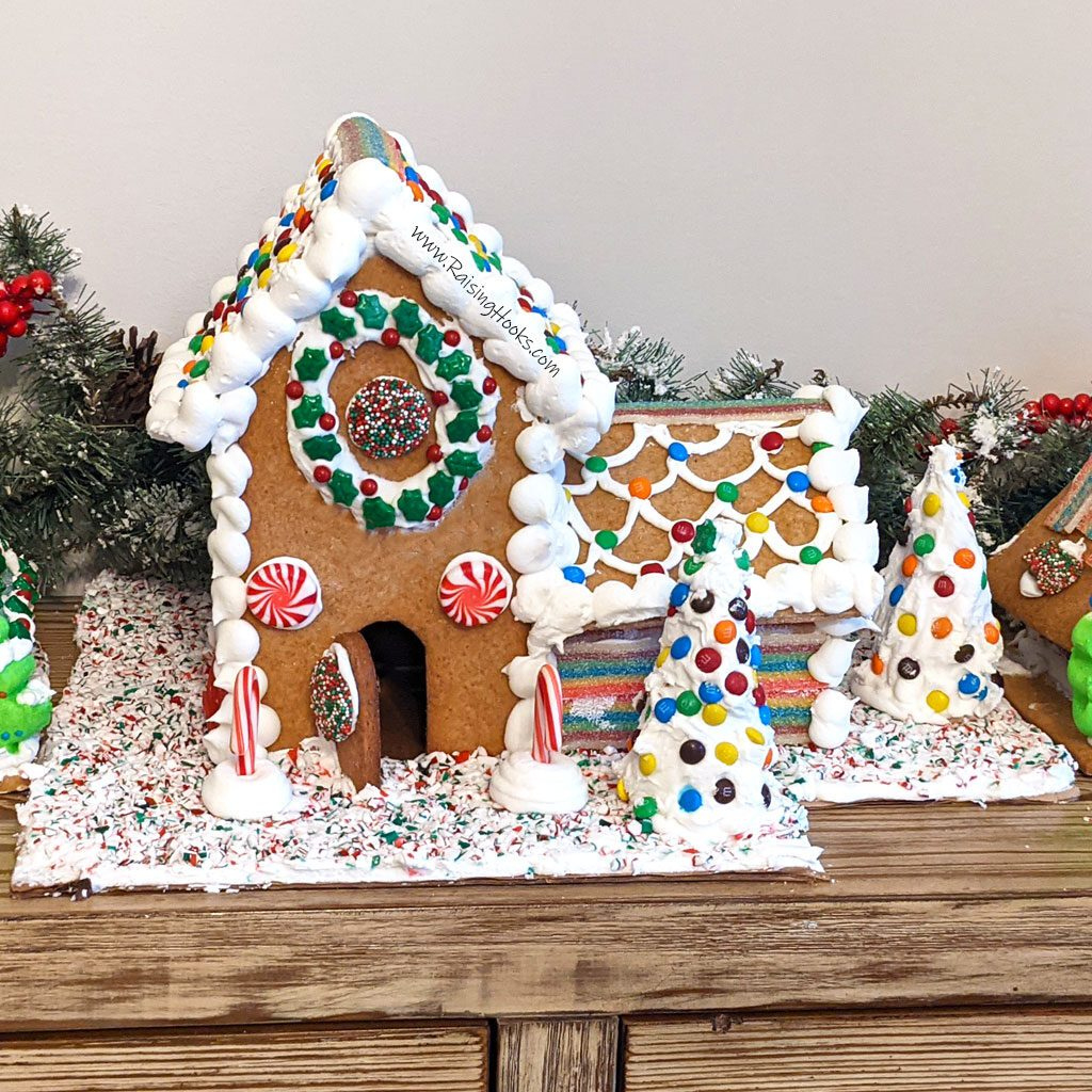 Easy 2 Story Gingerbread House &amp;amp; Template - Raising Hooks with regard to Gingerbread House With Template