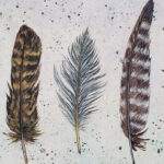 Easy Boho Feathers Acrylic Painting Live Tutorial Intended For Spray Paint Feather Template