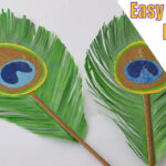 Easy To Make Peacock Feather With Paper | Diy Peacock Feather | Paper  Peacock Feather |Craftsbyanu Inside Cardboard Feather Template
