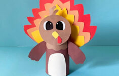 Easy Turkey Craft Toilet Paper Roll (Free Template!) – Leap Of with regard to Toilet Paper Roll Turkey Craft Template
