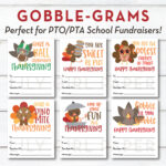 Editable Thanksgiving Gobble Grams, Candy Grams, Instant Download In Turkey Gram Template