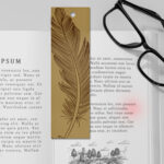 Elegant Design Feather Printed Bookmark Hidden Gift To Nepal Within Feather Bookmark Template