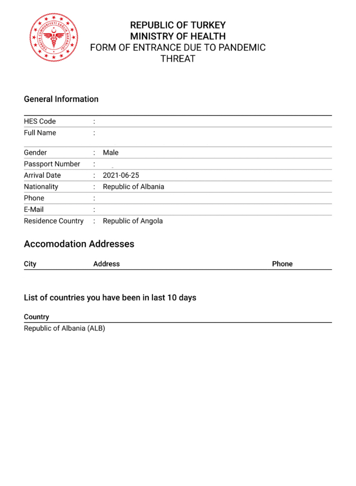 Travel Insurance Certificate For Turkey From Pakistan Template