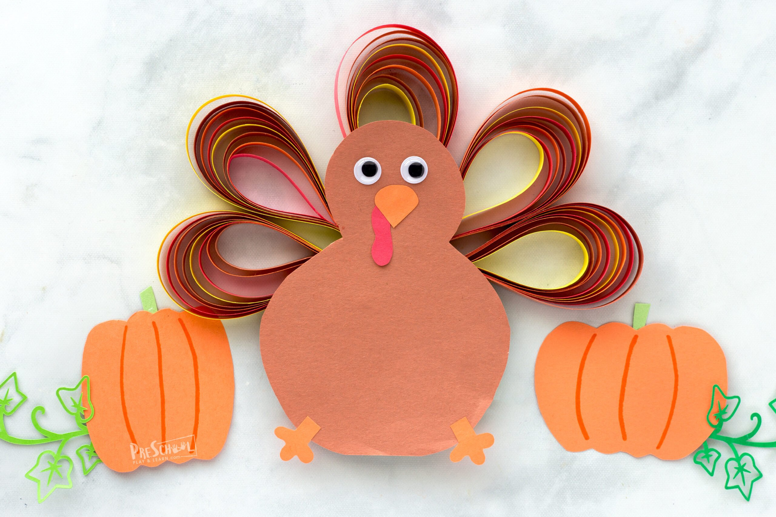 🦃 Simple Construction Paper Turkey Craft For November intended for Construction Paper Turkey Template