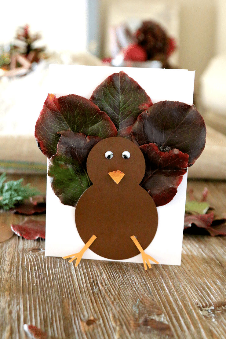Fall Leaf Turkey Craft For Kids (And Cards!) intended for Leaf Turkey Template