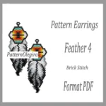 Feather 4 Bead Pattern Earrings Olegirabeadpatterns Inside Feather Bead Template