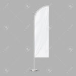 Feather Beach Flag Template. Blank Event Flags Royalty Free Svg Inside Blank Feather Banner Template