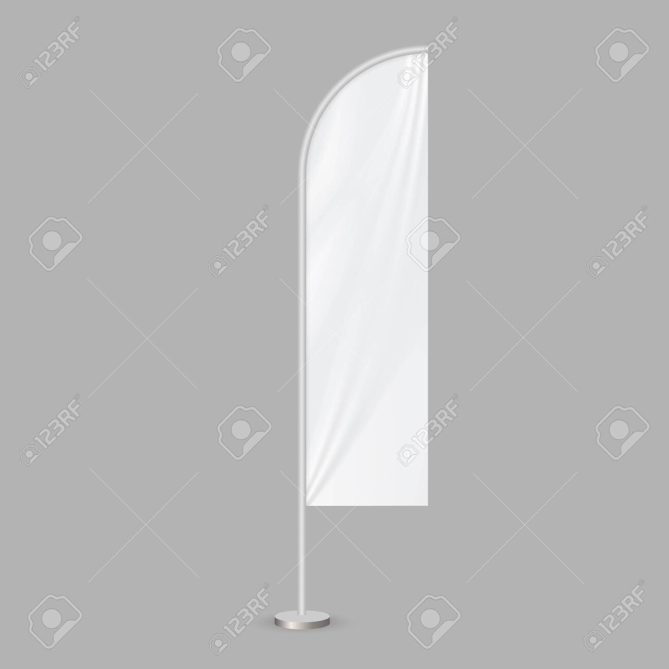 Feather Beach Flag Template. Blank Event Flags Royalty Free Svg inside Blank Feather Banner Template