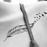 Feather Bird Temporary Tattoo   Etsy Pertaining To Feather Helix Tattoo Template