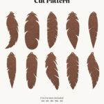 Feather Bundle Earrings Svg, Feather Jewelry Template, Leather Intended For Feather Template For Earrings