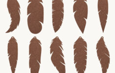 Feather Bundle Earrings Svg, Feather Jewelry Template, Leather regarding Feather Earring Template Svg