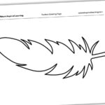 Feather Coloring Pages   Nature Inspired Learning For Large Feather Template