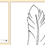 Feather Colouring Page | Colouring Sheets For Template Of A Feather