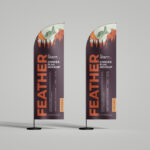 Feather Convex Flag Free Mockup | Free Mockup World Within Feather Flag Convex Template