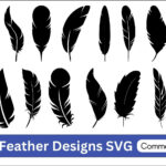 Feather Designs Svg: Free Printables, Stencils, Silhouette In Feather Vinyl Template