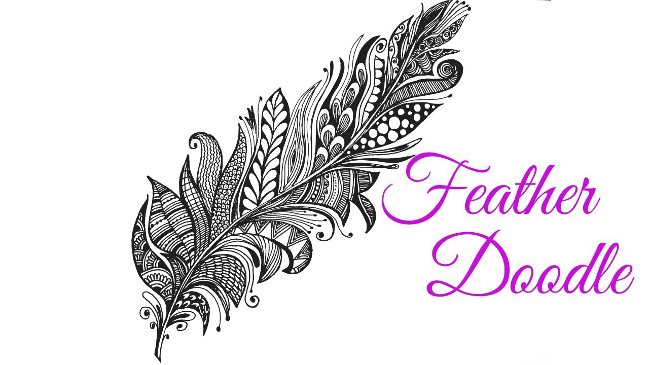Feather Doodle | Mandala Art | How To Draw | Stepstep Drawing |  Zentangle Art | Mendhika Designs throughout Doodle Feather Template