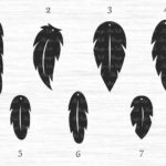 Feather Earrings Svg, Dxf, Eps, Ai, Png, Pdf, Jpegmagicartlab Regarding Free Feather Template Earrings