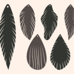 Feather Earrings Svg, Earrings Svg Template For Cricut, Faux Pertaining To Feather Earring Template