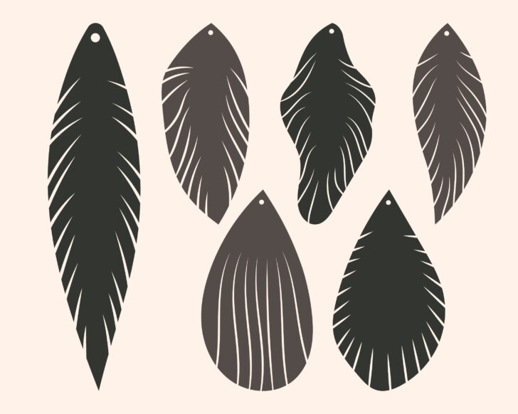 Feather Earring Template