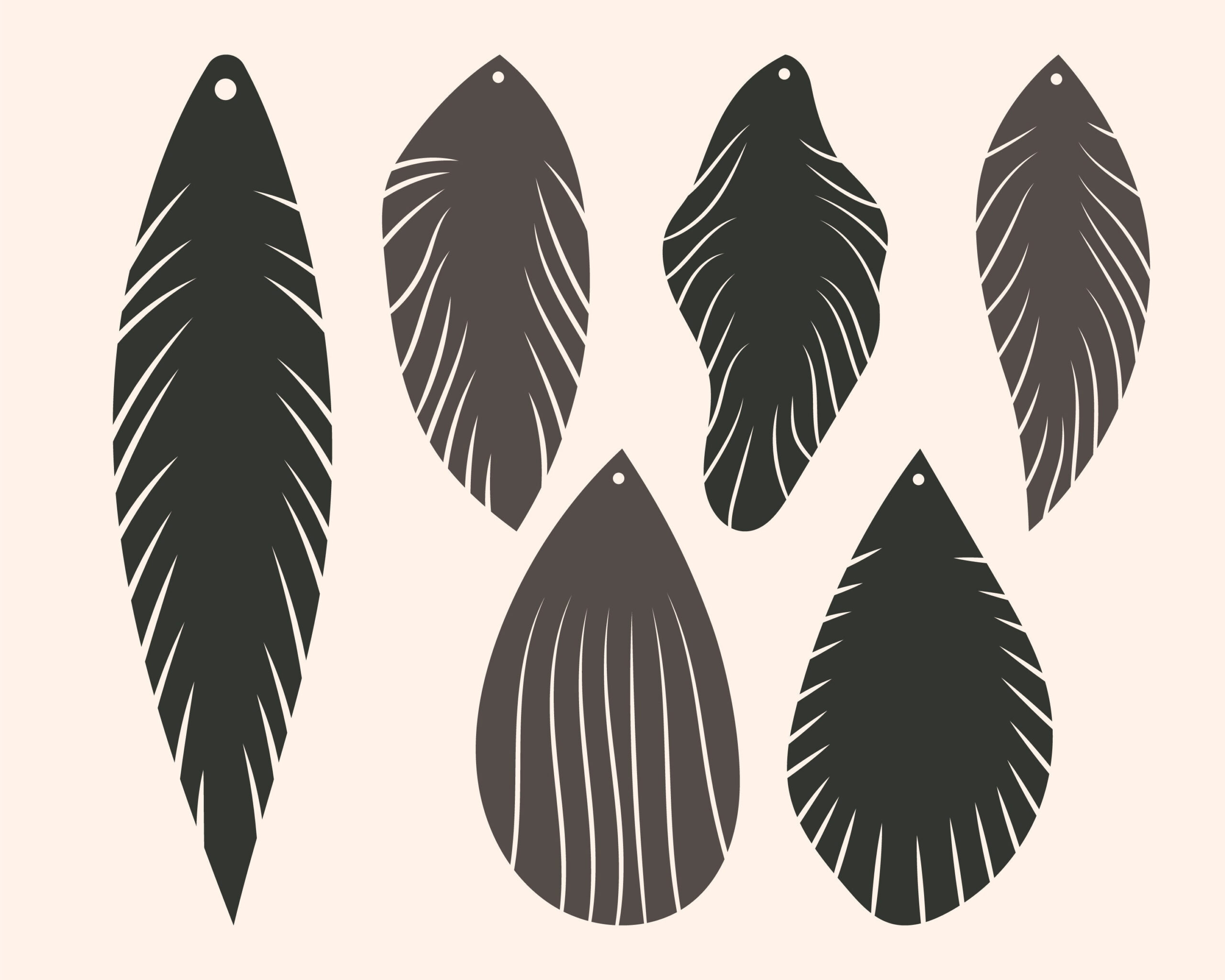 Feather Earrings Svg, Earrings Svg Template For Cricut, Faux regarding Feather Earrings Template