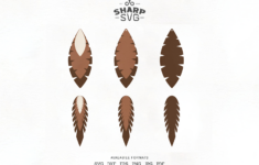 Feather Earrings Svg – Leather Earrings Cutting Templates with Leather Feather Earring Template