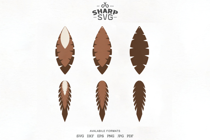 Leather Feather Earring Template