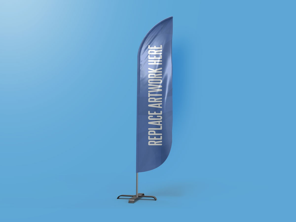 Feather Flag Banner Mockup - Mockup Love regarding Feather Banner Template Psd