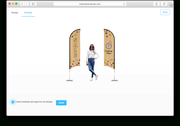 Canva Feather Flag Template