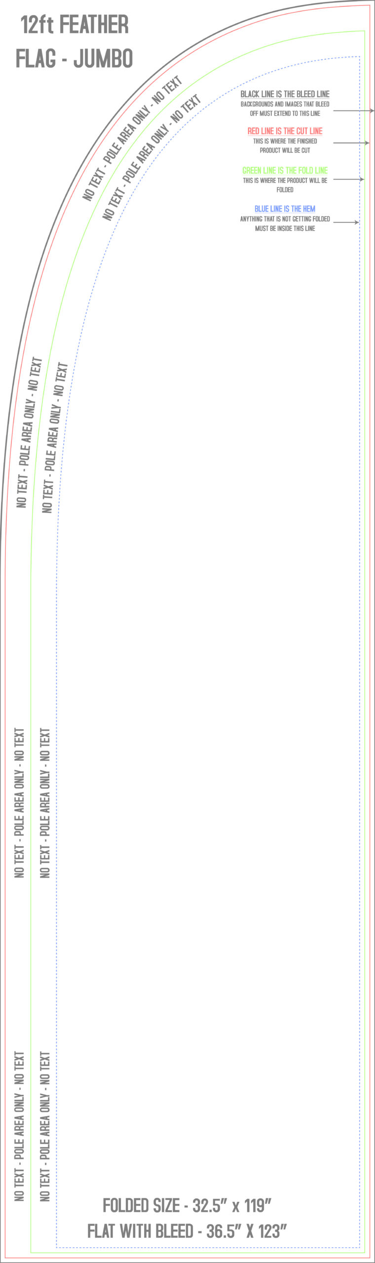 Feather Flags - 3Oz Polyester in 8Ft Feather Flag Template
