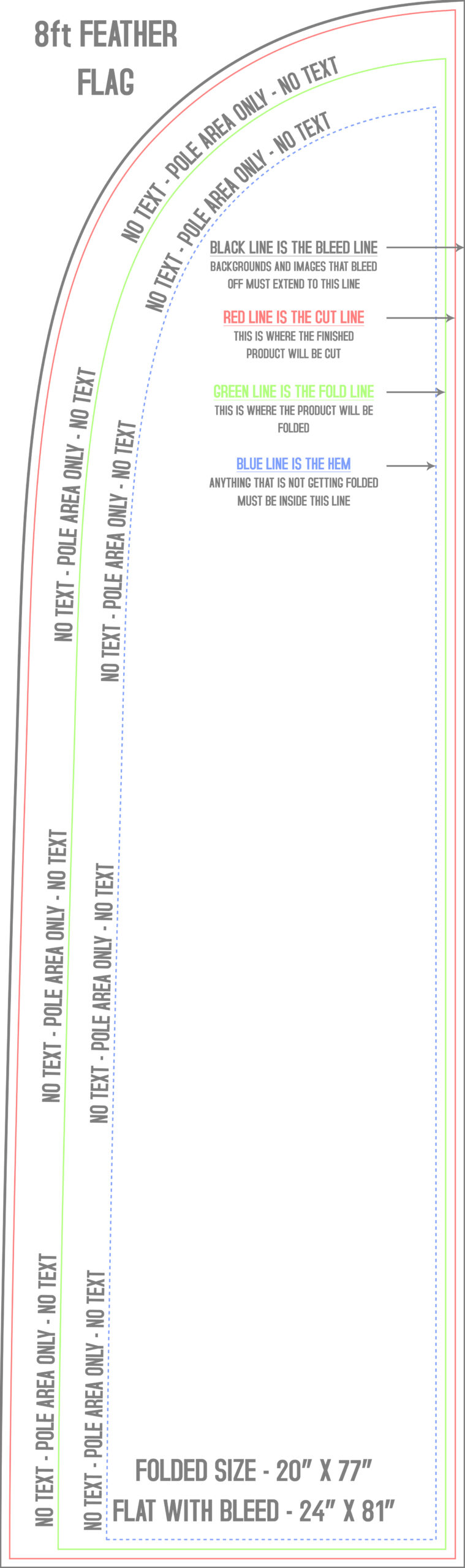 Feather Flags - 3Oz Polyester with regard to Feather Flag 8 Template