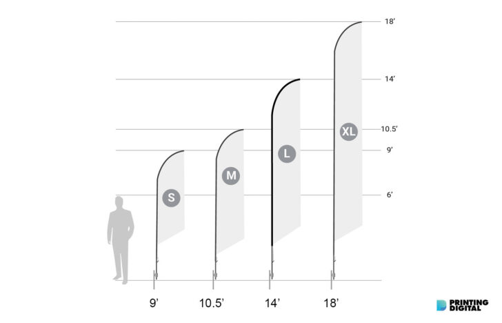 Feather Flag Blank Template 14 ft