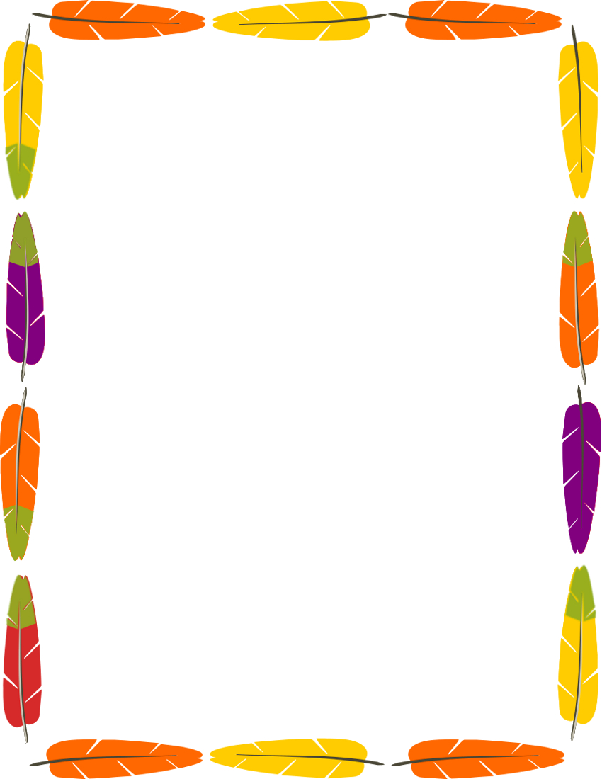 Feather Frame | Free Images At Clker - Vector Clip Art Online with Template Turkey Feather Frame
