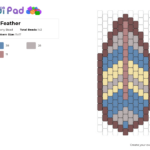 Feather   Kandi Pad | Kandi Patterns, Fuse Bead Patterns, Pony In Feather Bead Template